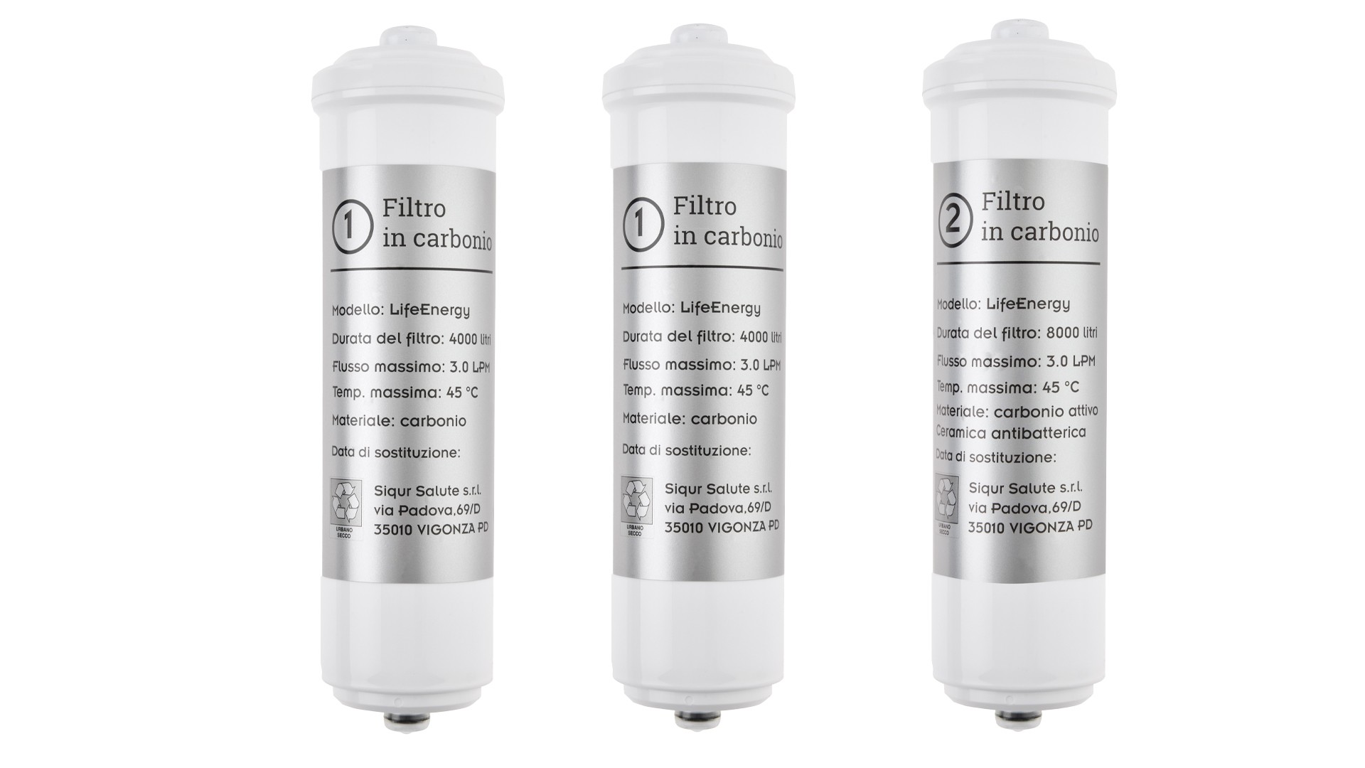 Kit completo di filtri per ionizzatore acqua alcalina