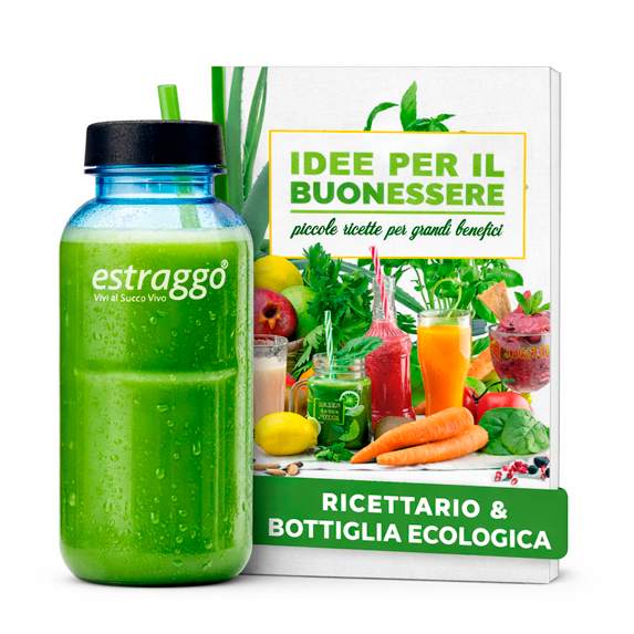 Bundle: bottiglia ecologica e ricettario Estraggo